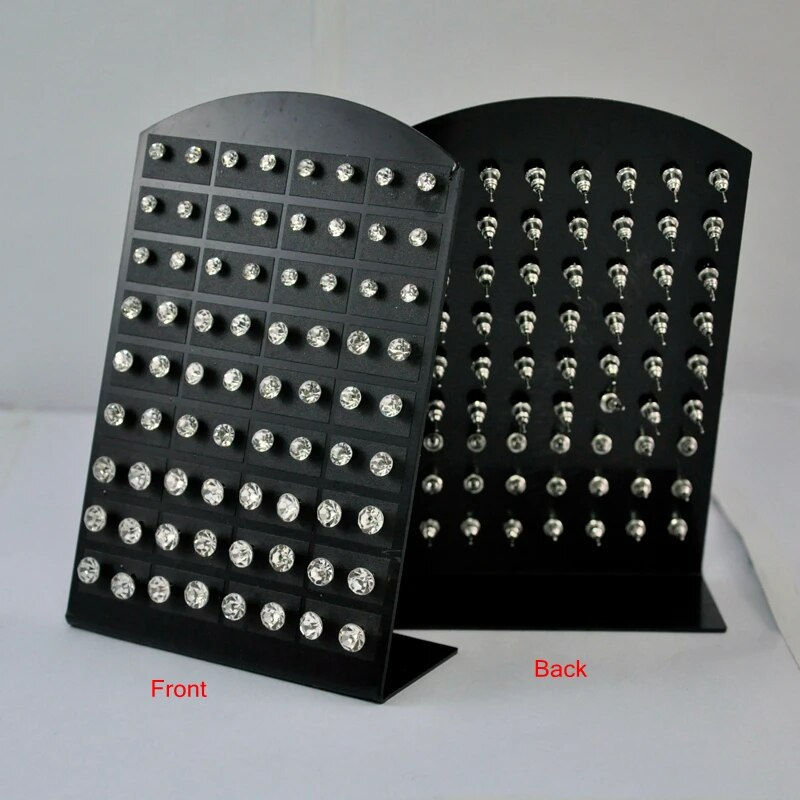 Thumbnail: 1Set  36Pair Women Rhinestone Zircon Stud Earrings 316L Stainless Steel For Wom