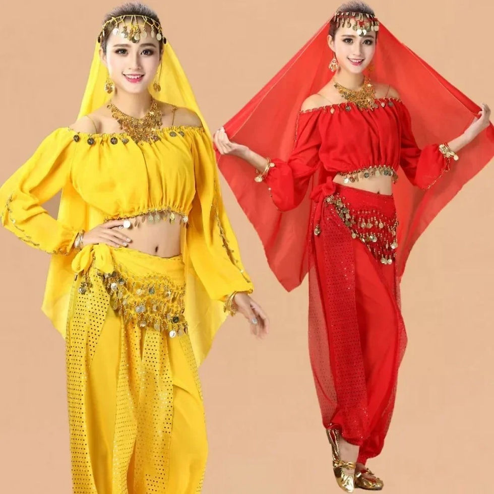 Thumbnail: Clothing Dance Practice Clothing Belly Dance Suit New Long-sleeved  Suit Belly