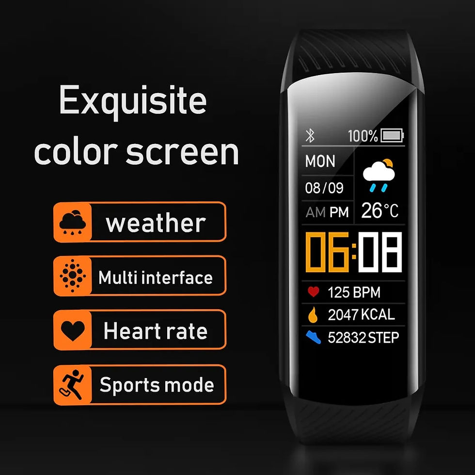 Thumbnail: Original Fitness Smart Watch Heart Rate Monitor Weather Clock Band Sport Waterp