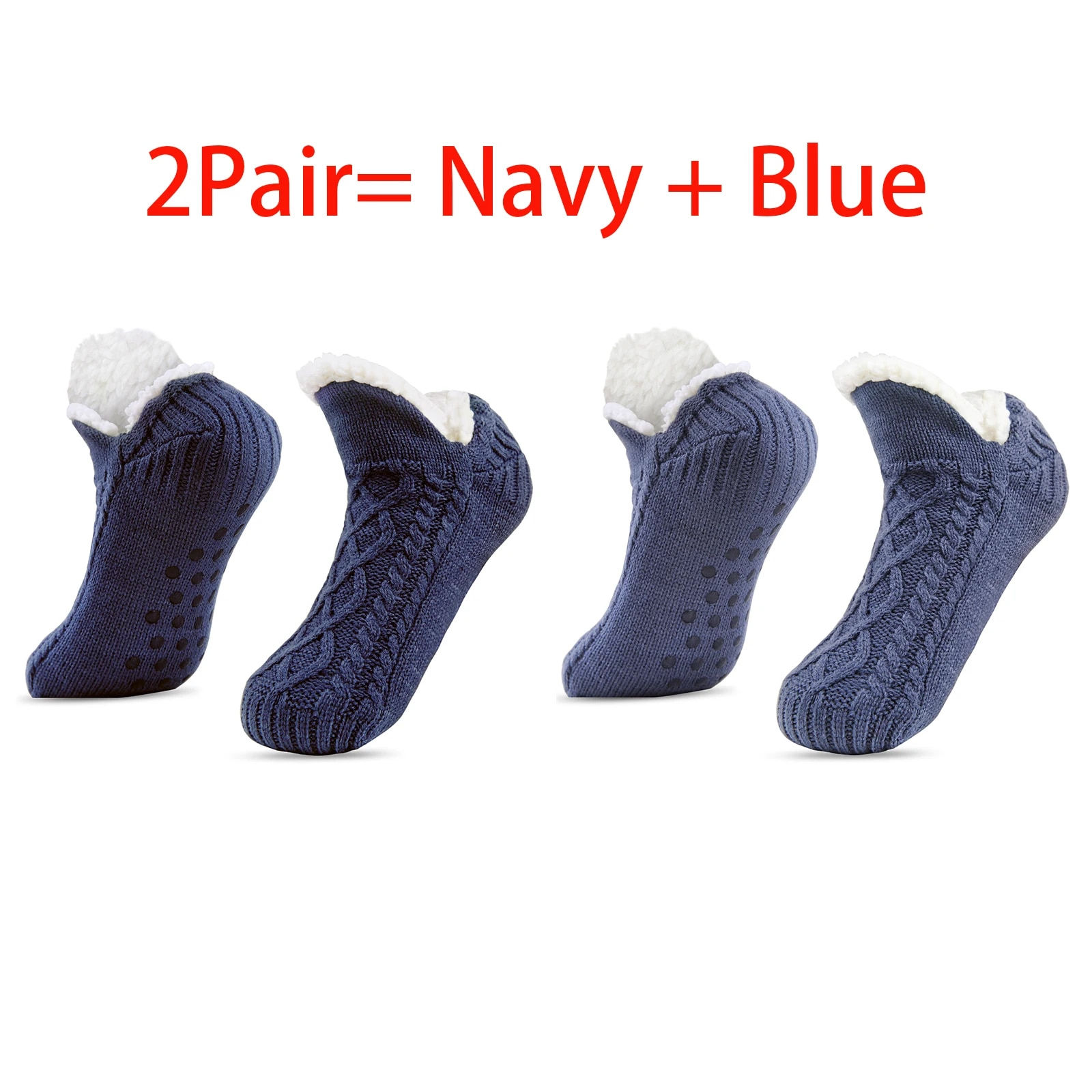 SIHOHAN Men's Thermal Slipper Socks Cozy Fleece Lined Fluffy Non-slip Floor Soc
