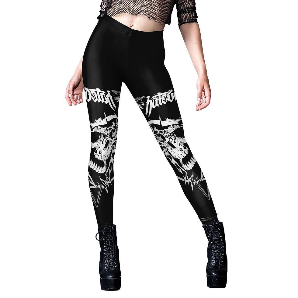 ภาพขนาดย่อ: Women's Gothic Style Printed Yoga Tight Fitness Leggings