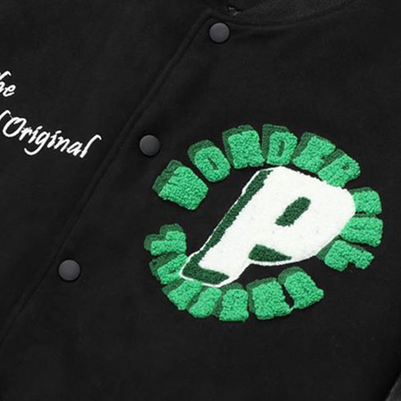 Thumbnail: Vintage Varsity Jackets For Men Punk Gothic Coats Embroidery 2023 Hip Hop Haraj