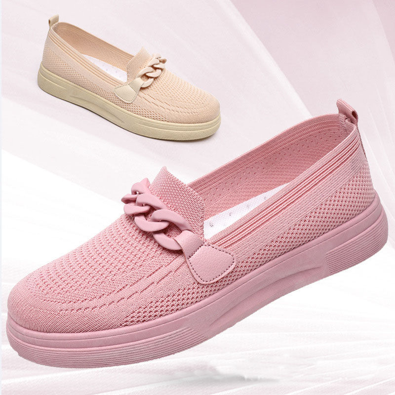 Thumbnail: Chain Flats Shoes For Women Slip On Round Toe Comfortable Shoes