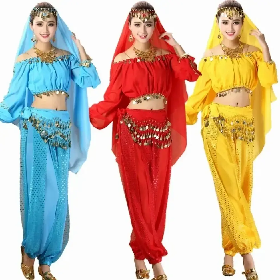 Thumbnail: Dance Practice Clothing Belly Dance Suit New Long-sleeved Suit Belly Dance Clot