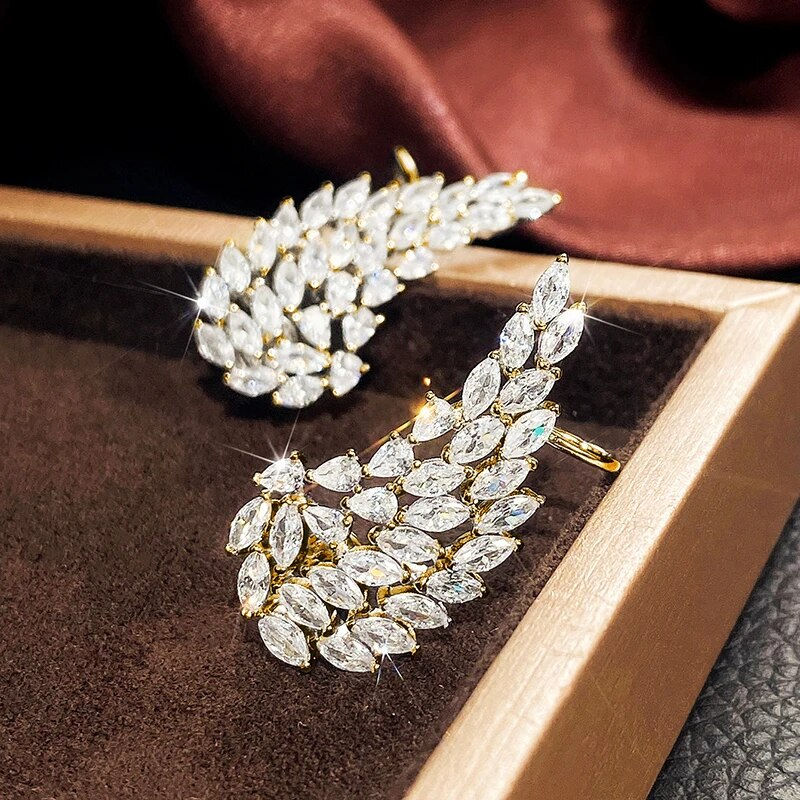 Thumbnail: Huitan Gorgeous Women's Stud Earrings Full with Dazzling CZ Stone Sparkling Ear