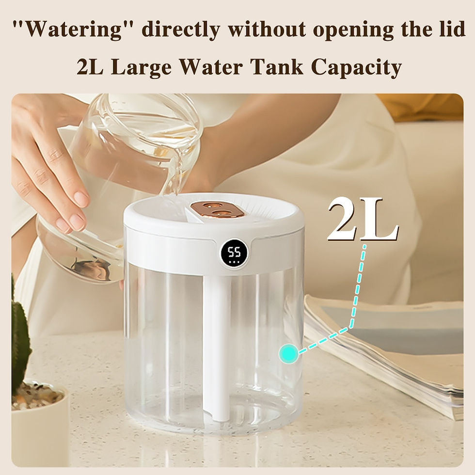 Thumbnail: Air Humidifiers With Night Light 2L Double Nozzle Large Capacity LCD Display Ul