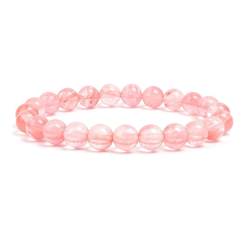 Thumbnail: Natural Stone Beads Bracelet For Women Men Amethysts Crystal Quartzs Aquamarine