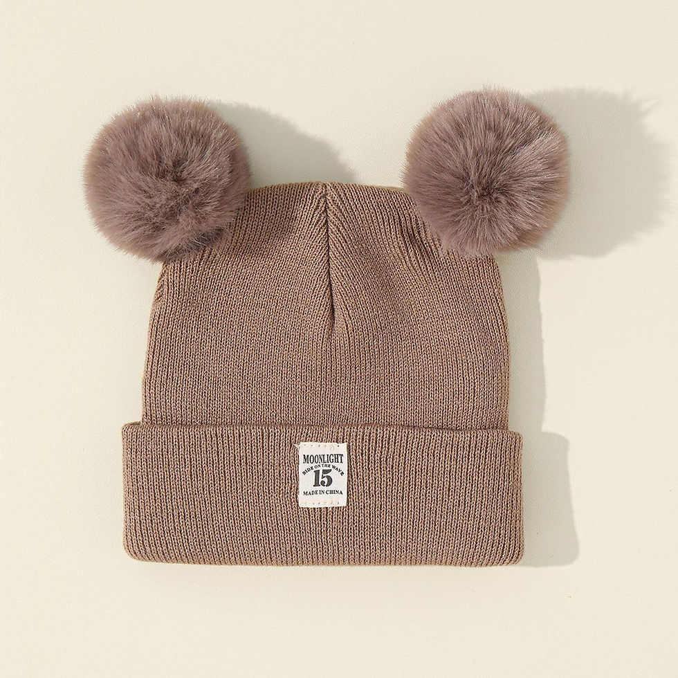 Miniatura: Children's Wool Double Ball Hat