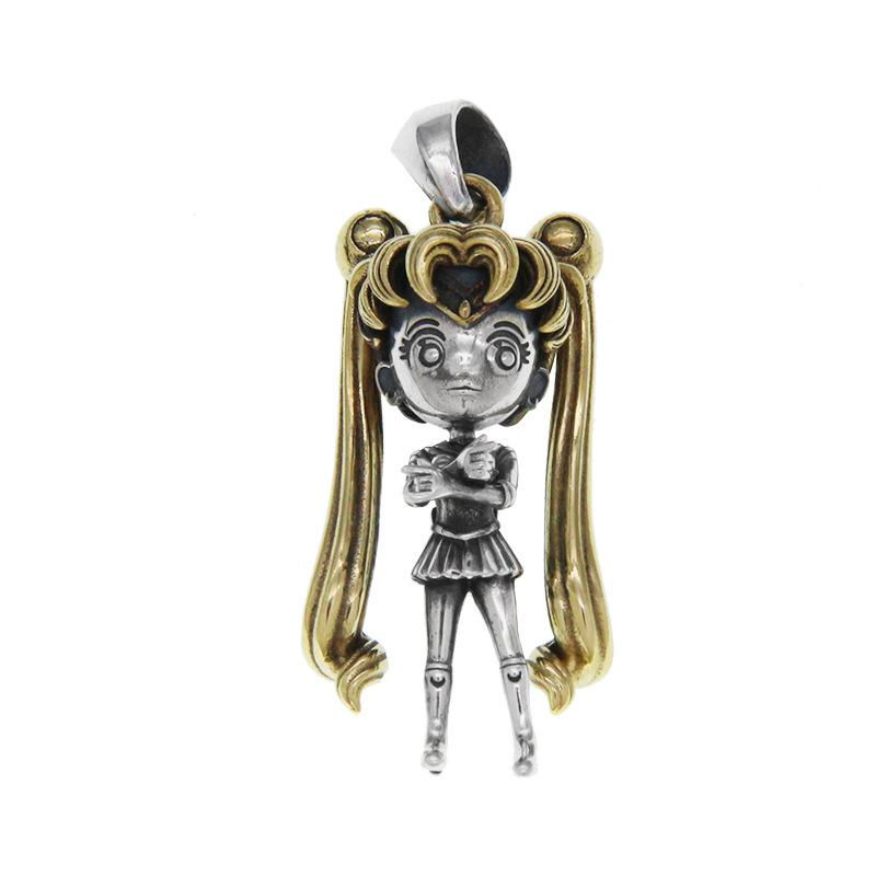 Thumbnail: Hot Blood Anime Yellow Hair Monkey Super Soldier Figure Pendant Necklace for Me
