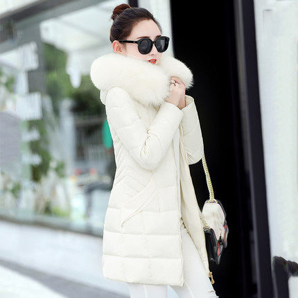 Thumbnail: New 2020 Wadded Winter Jacket Women Long Slim Parkas Female Down Cotton-Padded 