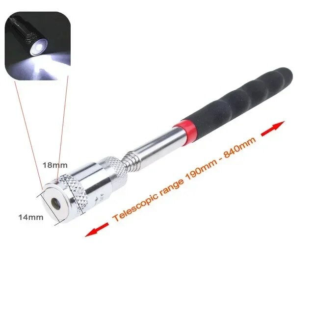 Миниатюра: Foldable Strong Magnetic Pickup Tool Metal Flexible Pick Up Tool Suction Bar Ma