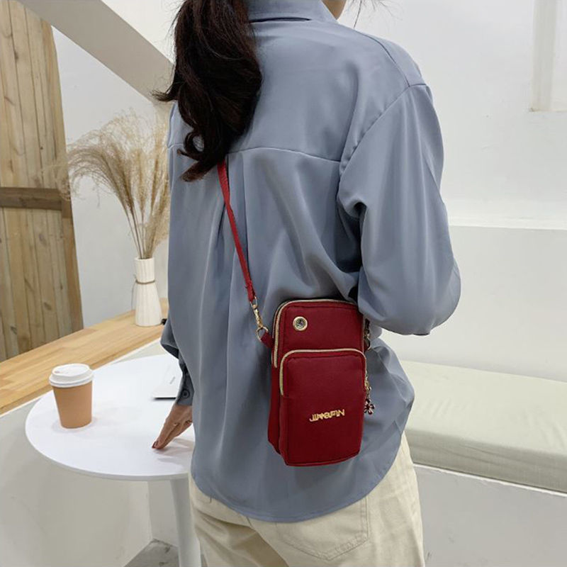 Miniatura: New Arrival Crossbody Phone Purse Bags For Women Solid Color Waterproof Nylon S
