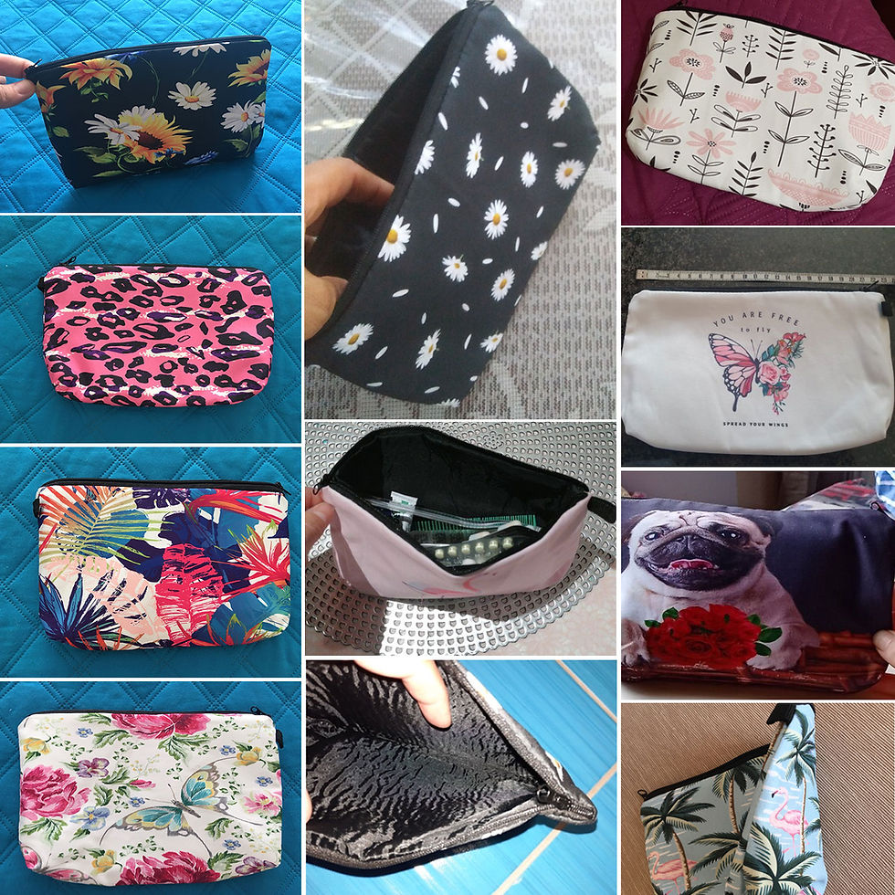 Thumbnail: Makeup Bag with Van Gogh Starry Night Sunflower Oil Painting Cute Organizer Bag