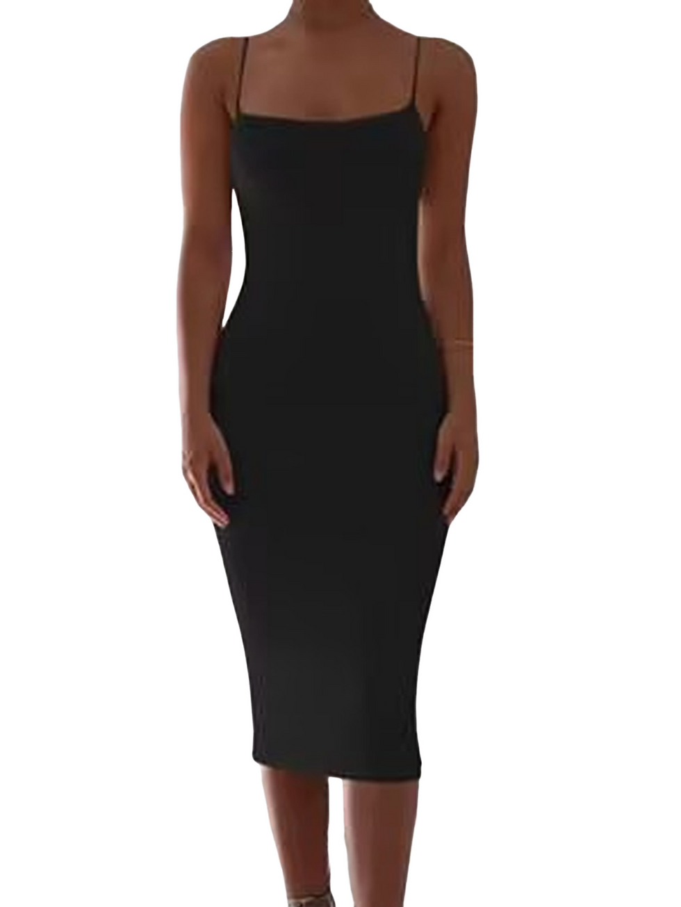 Thumbnail: Women Casual Spaghetti Strap Slim Long Dress Summer Bodycon Backless Sleeveless