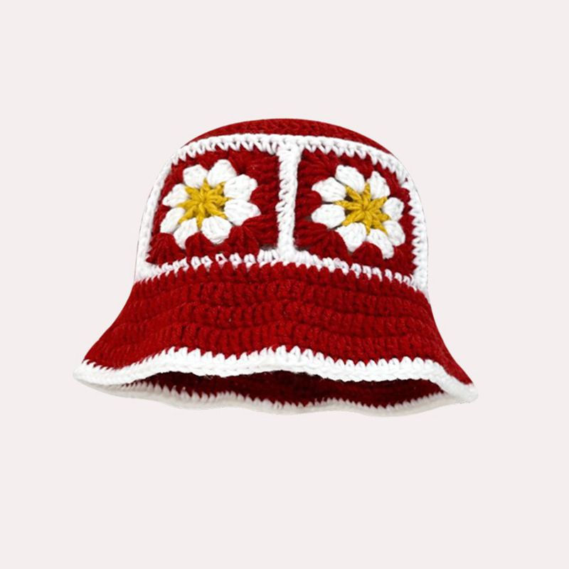 Miniatura: 2023 Autumn New Crochet Korean Handmade Bucket Hat Women Weaving Knitted Hat Y2
