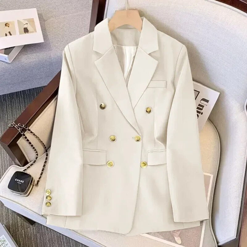 Sličica: Jackets Blazer Woman Spring Autumn New in Solid Color Long Sleeve Tailored Coll