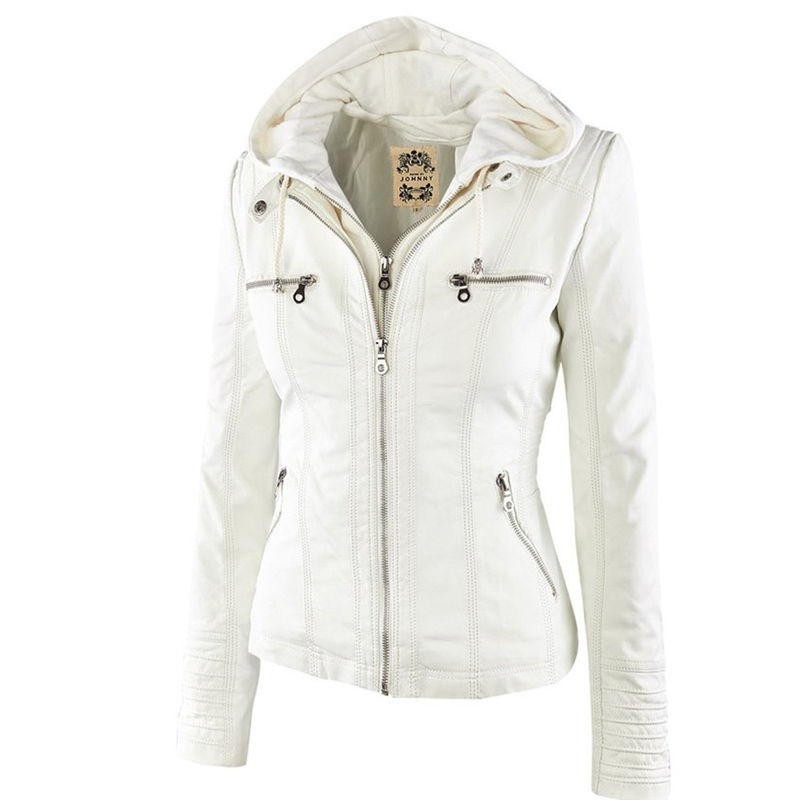 Thumbnail: Winter Faux Leather Jacket Women Casual Basic Coats 2022 Ladies Basic Jackets W