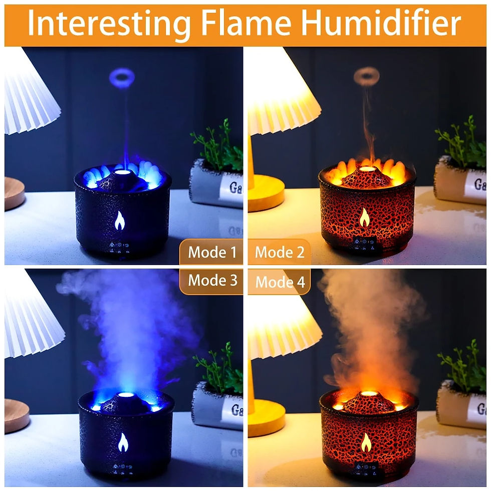 Thumbnail: Volcano Fire Flame Air Humidifier Aroma Diffuser Essential Oil with Remote Cont