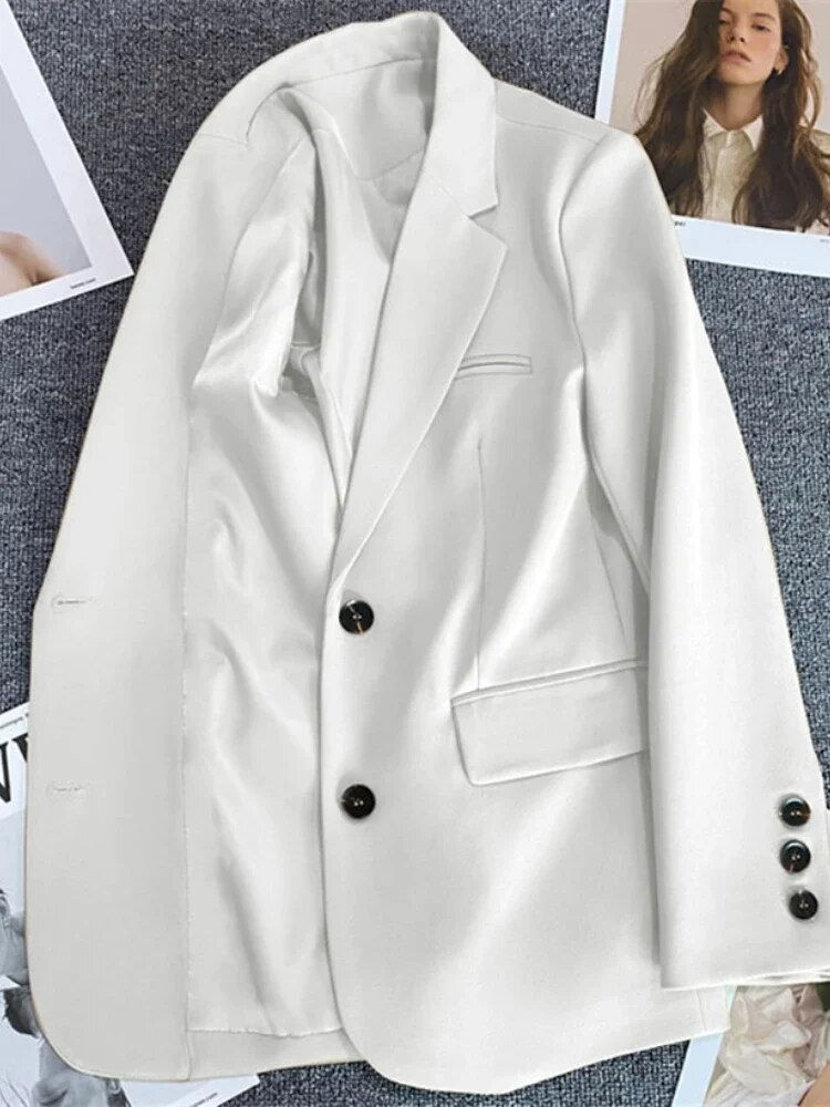 Thumbnail: 2023 Spring New Korean Fashion Small Suit Top Brown Suit Coat Women's Loose Str