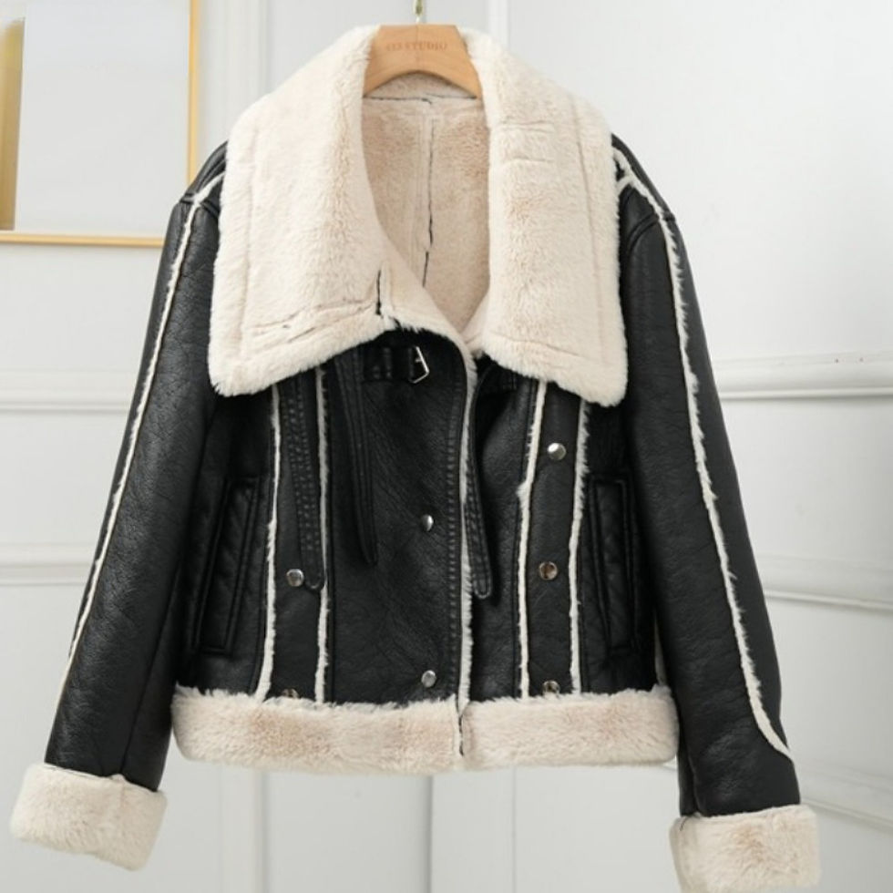 Thumbnail: 2024 New Winter Cashmere Thickened Loose Lamb Coat Female Fur One Fried Street