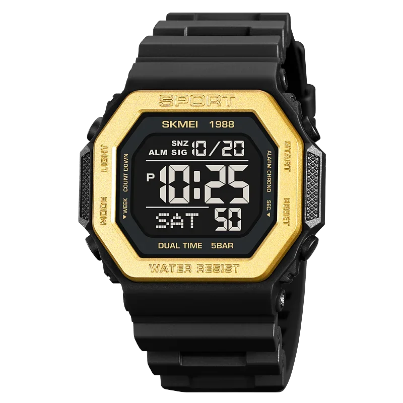 Thumbnail: Skmei Mens Military Countdown Chrono Wristwatch 5Bar Waterproof Alarm Clock Rel