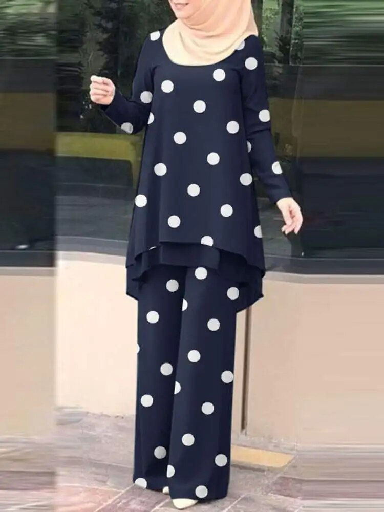 Thumbnail: ZANZEA Women Two Piece Sets Outifits Fashion Urban Tracksuit Muslim Long Sleeve