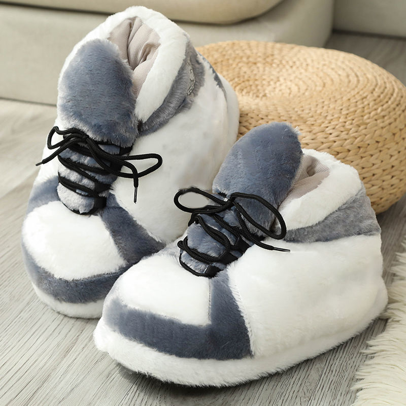 Thumbnail: Cute Cartoon Animal Warm Home Plush Shoes Women's/Men Winter Cotton Cute Shoes 