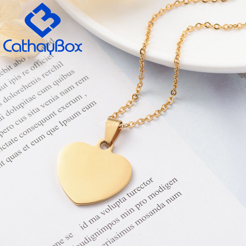 Miniaturbild: Personalized Stainless Steel Engraved Name Photo Cute Heart Dog Tag Charm Penda