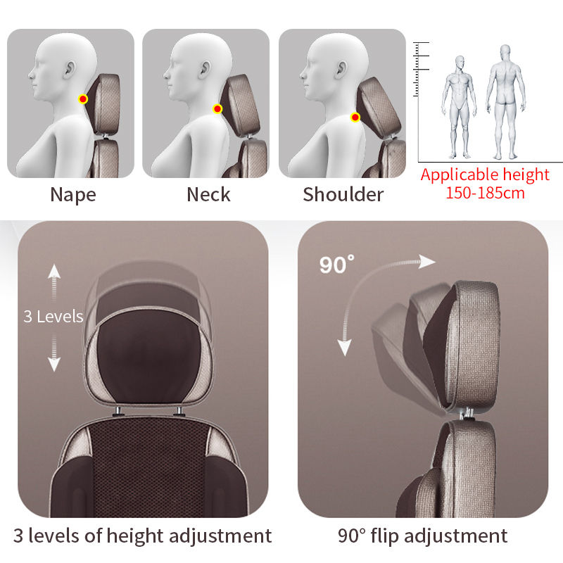 Thumbnail: JinKaiRui Vibrating Electric Cervical Neck Back Body Cushion Massage Chair Knea