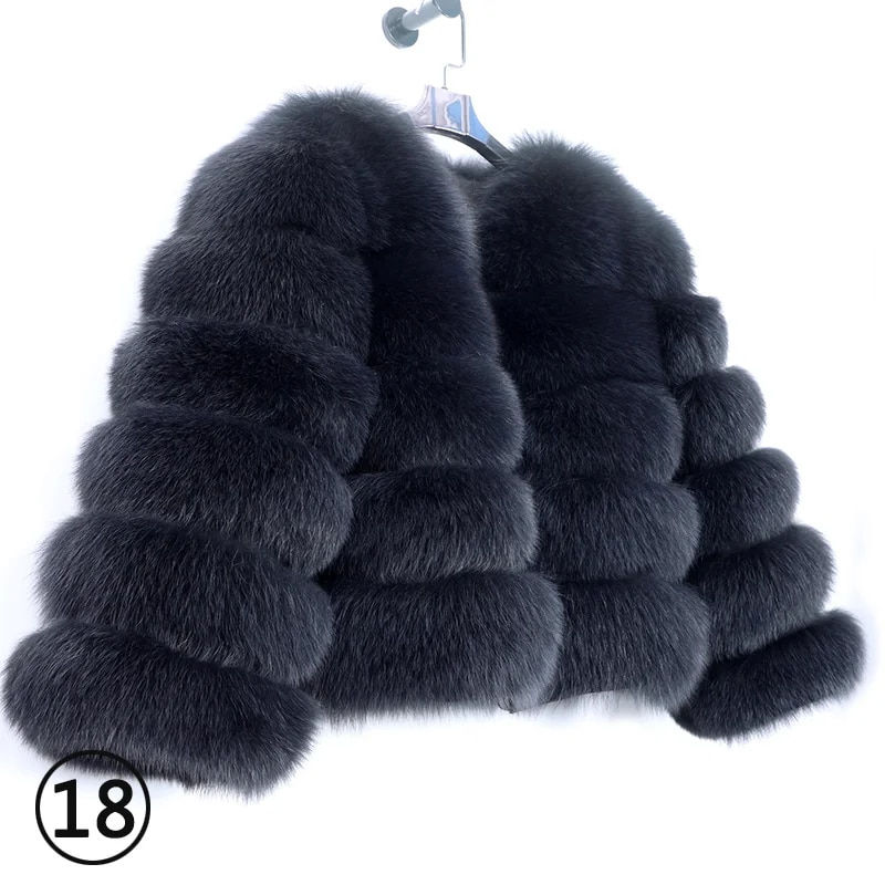 Thumbnail: Maomaokong 2024 Natural Real Fox Fur Coat Women Winter Warm Luxury Fur Jacket D