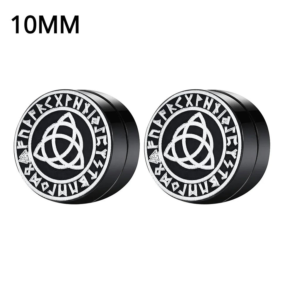Thumbnail: 1Pairs Crystal Strong Magnetic Ear Stud Clip Earrings for Men and Women Punk Ro