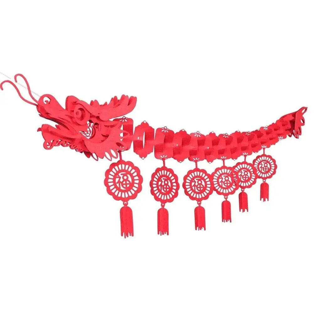 50cm/1.0m Chinese Dragon Lantern Garland Hanging Ornaments Lunar New Year Sprin