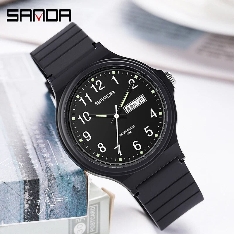 Pikkukuva: Fashion Sanda Top Brand Calenda Quartz Watch Minimalism Style Ladies Wristwatch