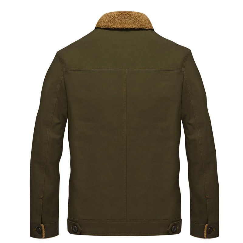 Thumbnail: 2023 Winter Bomber Jacket Men Air Force Pilot MA1 Jacket Warm Male fur collar M