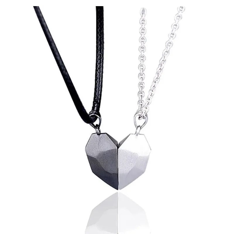 Miniatyrbild: Good Simple Quality Couple Pendant Necklace Electrocardiogram,Magnetic Heart,Pe