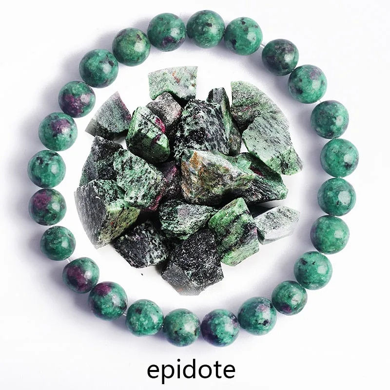 Miniature : Genuine Natural Stone Bracelet Man Natural Flower Green Gemstone Beads Jewelry 