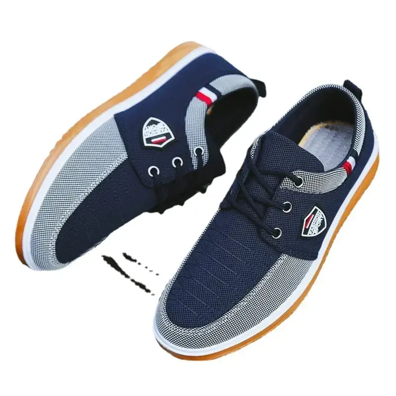 Thumbnail: Men's casual shoes Vulcanized Work loafers Mesh Lightweight Man sports shoes Ca