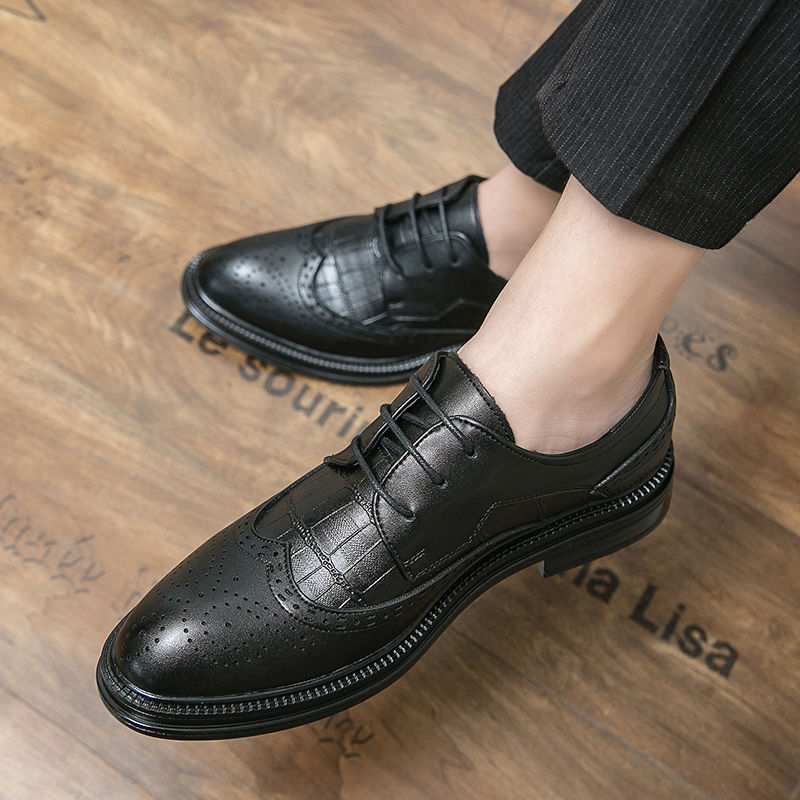 サムネイル： Gentleman Business Formal Leather Shoes Mens Fashion Dress Shoes Classic Italia