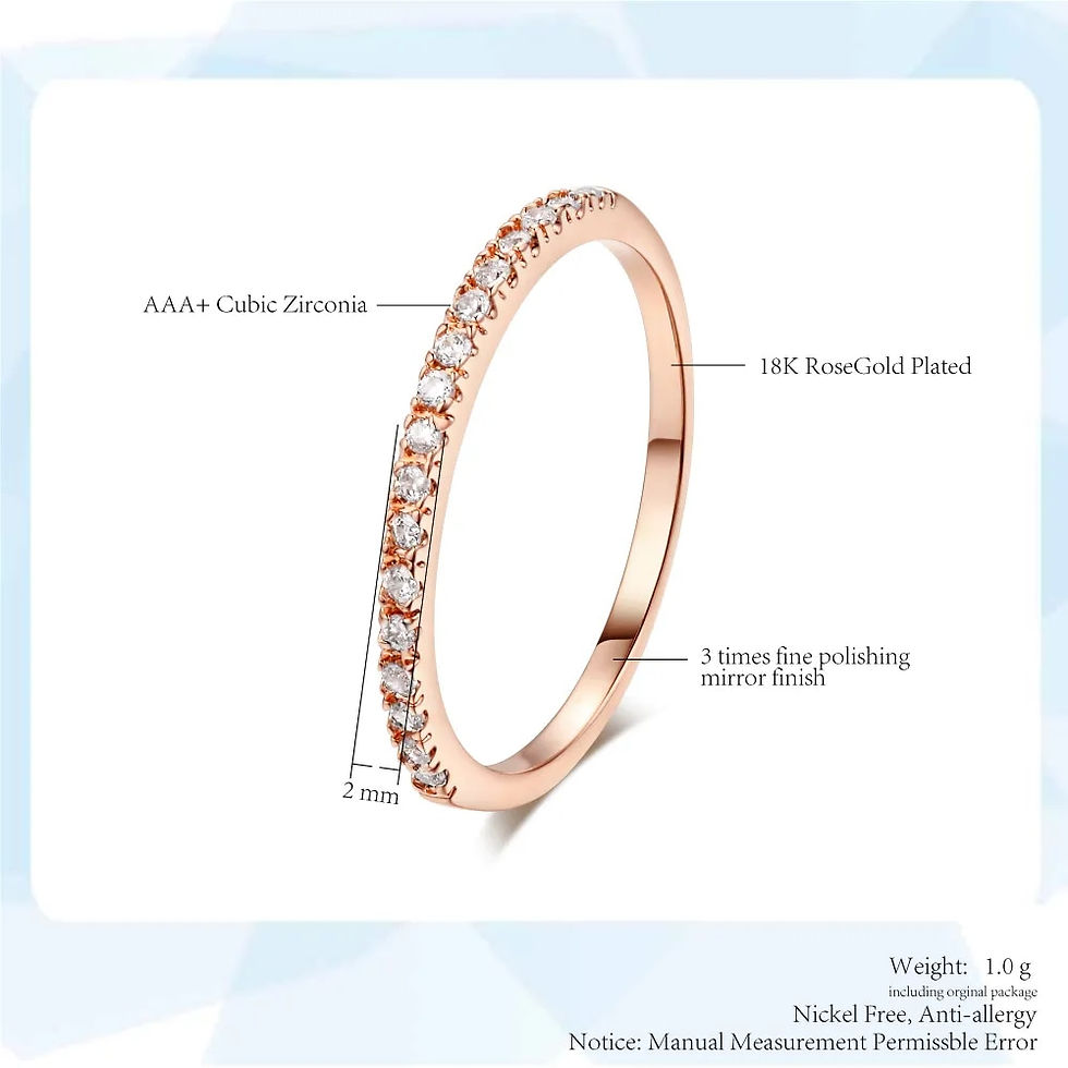 Thumbnail: Tiny Delicate Micro Pave Zircon Rings For Women Trendy Chic Crystal Daily Datin