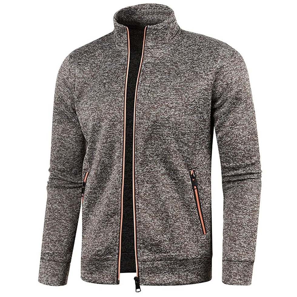 Thumbnail: Men Zipper Jackets Standing Collar Sweatshirt Outdoor Streetwear Casual Coat Lo