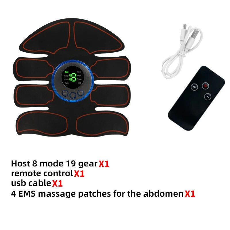 Миниатюра: Electric Muscle Stimulator EMS Wireless Buttocks Hip Trainer Abdominal ABS Stim