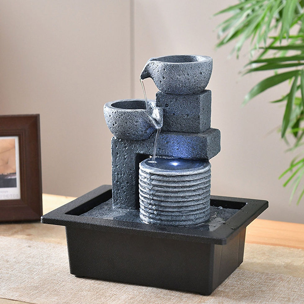 Miniatiūra: Tabletop Water Fountain Fortune Outdoor Waterfall Landscape Living Room Decorat