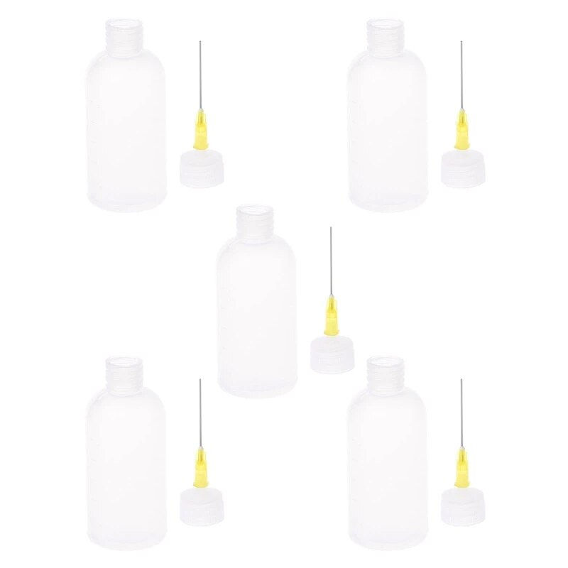 Thumbnail: 1/5PCS 50ML Plastic Liquid Alcohol Bottle for Dispenser Rosin Solder Flux Paste