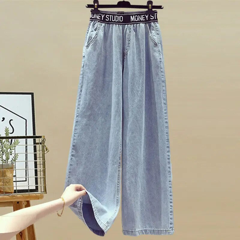 Minijatura: 2022 Summer New Stitched Chiffon Shirt Female Set Elegant Women's Jeans Casual