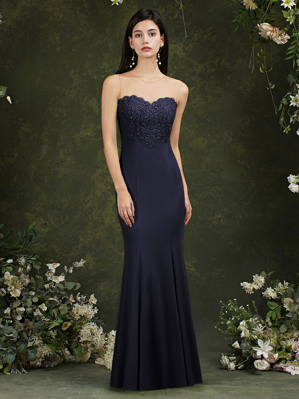 Thumbnail: MisShow Bridesmaid Dresses Satin Summer Elegant Floor Length Mermaid For Women