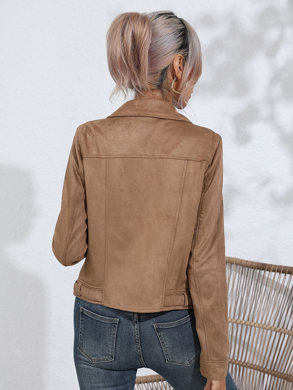 Thumbnail: RELISH NOLESS Zip Up Solid Moto Jacket