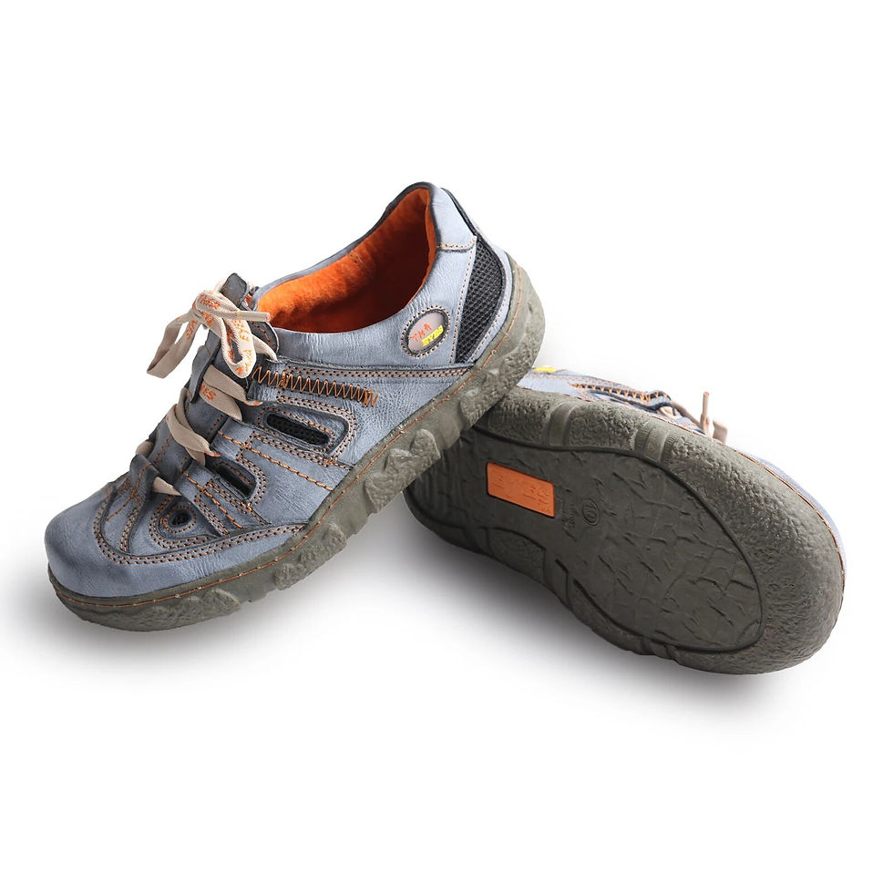 Miniaturbild: TMA EYES Women's Casual Lace-Up Breathable Mesh and Leather Sneaker