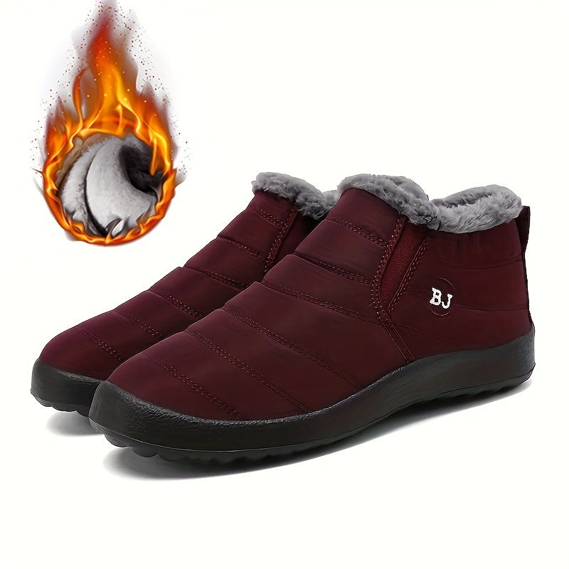 Thumbnail: Women's Waterproof Non-slip Warm Snow Shoes, Comfortable Low Top Hiking Shoes