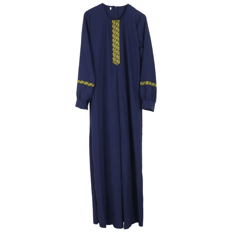 Thumbnail: Thobe Dress for Women Traditional Zip Muslim-Dresses with Long Sleeves Muslim-C