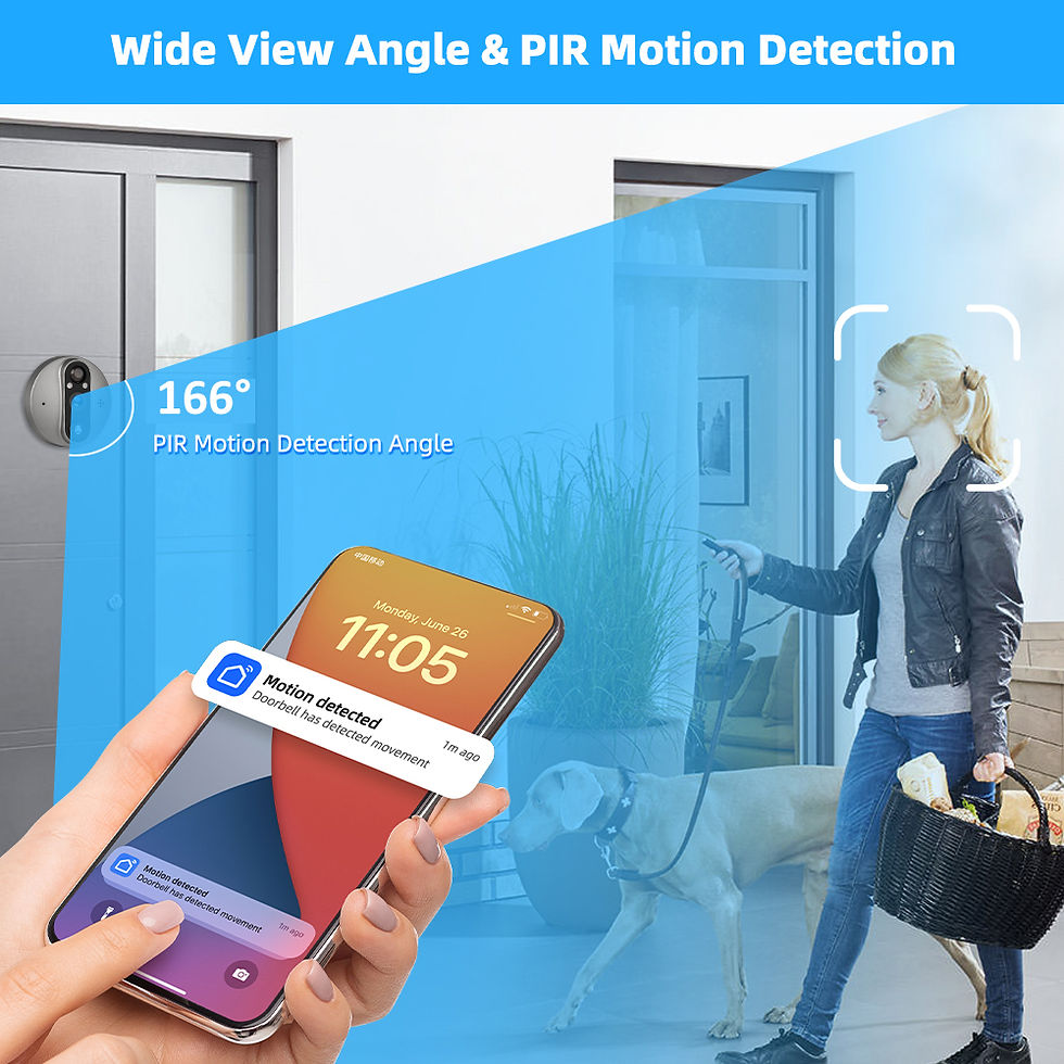 Miniatura: 3MP WiFi Smart Tuya Peephole 5000mAh Doorbell Door Eye Camera Infrared Alexa Go